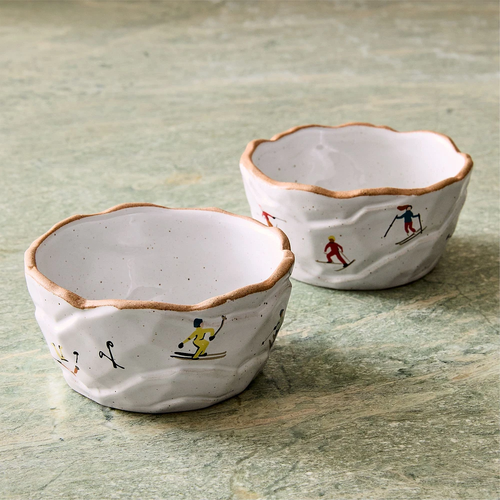 St. Jude Holiday Skiers Stoneware Serveware Collection | West Elm