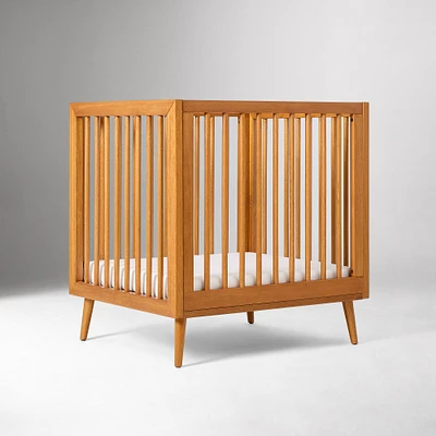 Mid-Century Convertible Mini Crib | West Elm