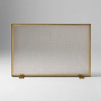 Thin Metal Fireplace Screen | West Elm