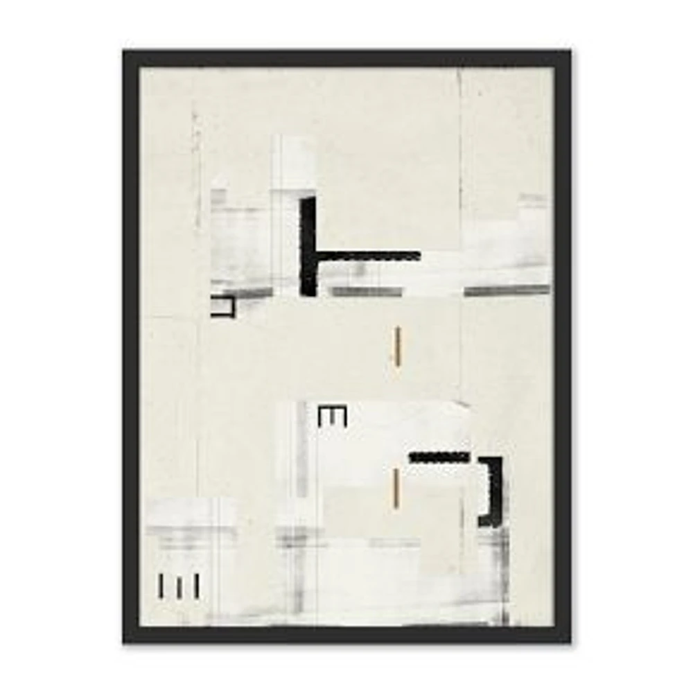 Text and Letter 2 by Coup dEsprit Ltd, Framed Paper, 18x24, Maple