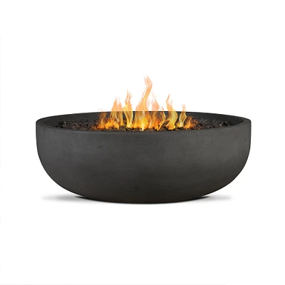 Xia 38" Round Concrete Propane Fire Pit Fog by Jensen Co.