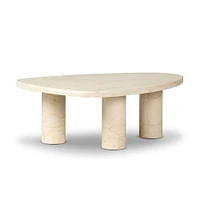 Zaccai Coffee Table, Cream, Small, 36"