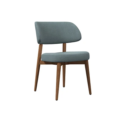 Chip & Dent: Hyde Dining Chair, Poly, Performance Distressed Velvet, Ocean