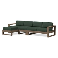 Portside Collection 3 Piece Chaise Sectional, Slipcover, Canvas Natural