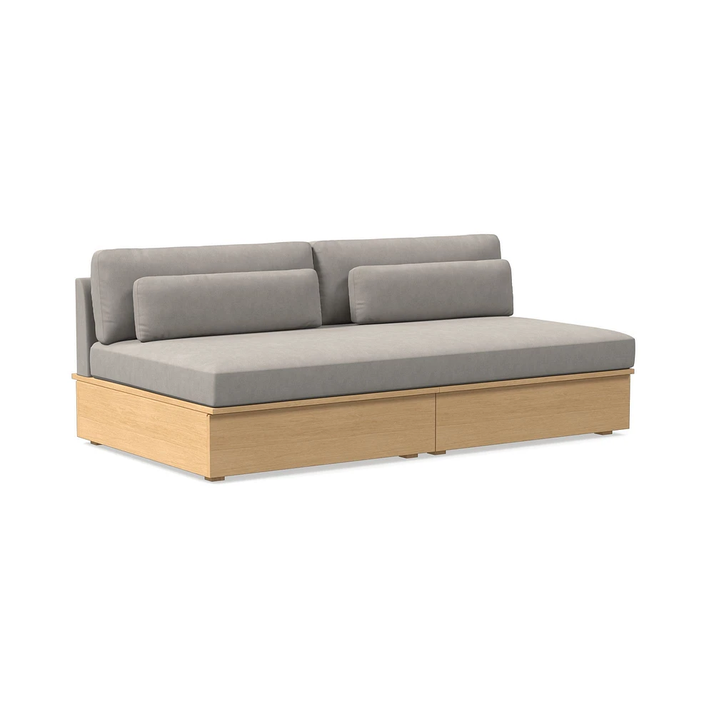 Harwood Armless Storage Sofa (75") | West Elm