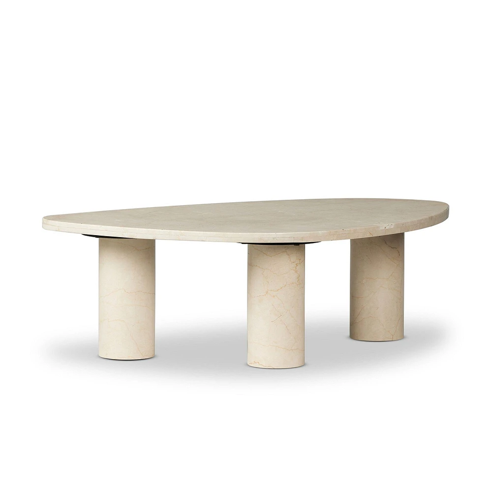 Zaccai Coffee Table, Cream, Small, 36"