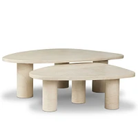 Zaccai Coffee Table, Cream, Small, 36"