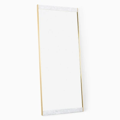 Marble & Brass Floor Mirror | West Elm