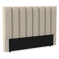 Emmett Vertical Tufting, Headboard, Queen, YDLW, Alabaster, No-Show Leg