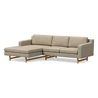 Eddy Sectional Set 02 RA Sofa LA Chaise Poly Saddle Leather Nut Almond