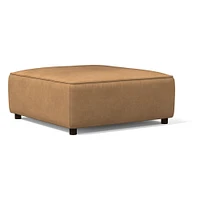 Remi Leather Ottoman | West Elm