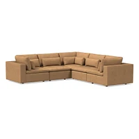 Harmony Modular Leather 5-Piece L-Shaped Sectional (120") | West Elm