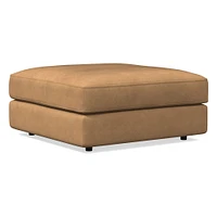 Urban Ottoman, Saddle Leather, Nut