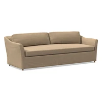 Ingraham Slipcover 86" Sofa, Performance Yarn Dyed Linen Weave, Alabaster, Blonde