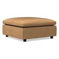 Marin Leather Ottoman | West Elm