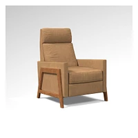 Spencer Wood-Framed Leather Recliner | West Elm