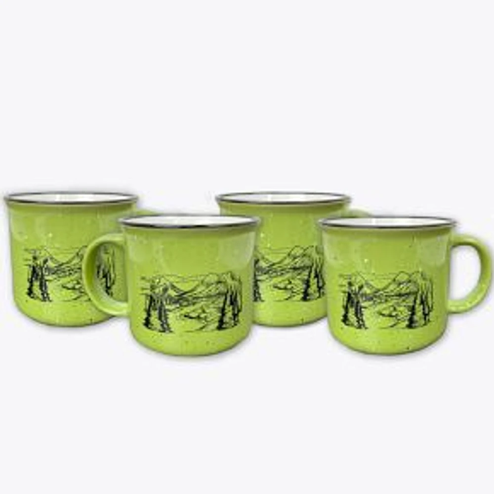 Mountain Ceramin Campfire Mug Set of 4