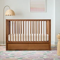 Gemini Storage Crib  Cool Walnut