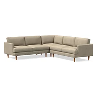 Haven Loft Set 03: LA Sofa, Corner, RA Saddle Leather, Nut, Pecan, Trillium