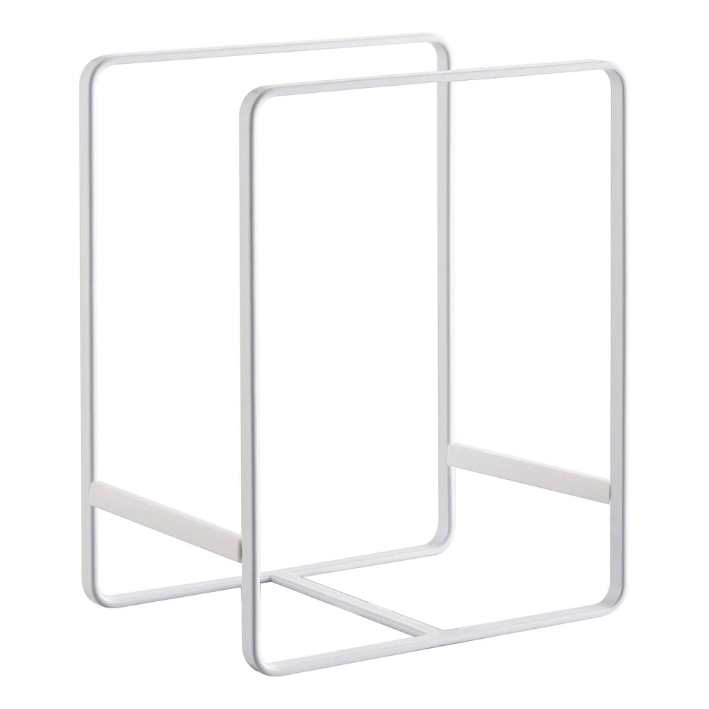 Yamazaki Tower Dish Storage Rack, White