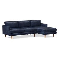 Haven Loft Leather 2-Piece Chaise Sectional (103") | West Elm