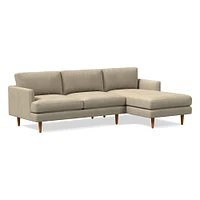 Haven Loft Leather 2-Piece Chaise Sectional (103") | West Elm