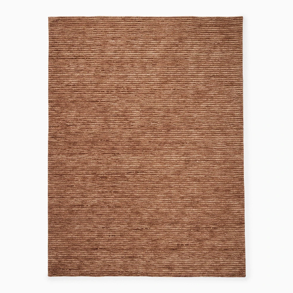 Chip & Dent: Lumini Performance Wool Rug, 6X9 Feet, Burnt Umber