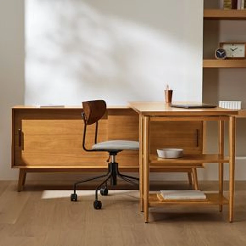 We Mid Century Collection Acorn Modular Set   Desktop And Bookcase And Open Storage Case