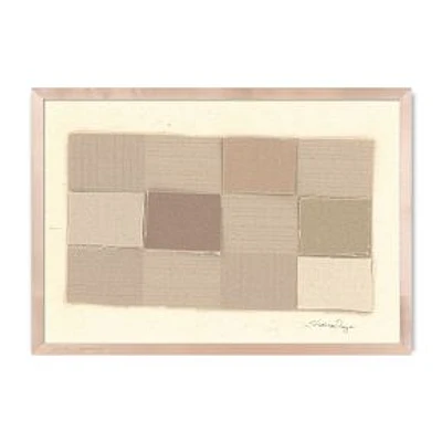 Checkered Earth Tones By Shaina Page, Wall Art, 23" X 15.5"