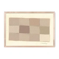 Checkered Earth Tones By Shaina Page, Wall Art, 23" X 15.5"