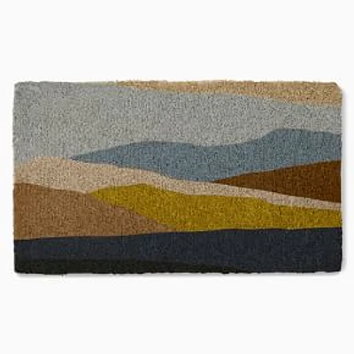 Painted Landscape Doormat, 18x30, Silver Mist