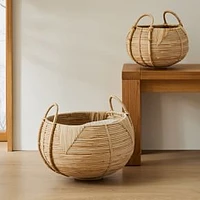 Maya Rattan Baskets, Natural, (Set of 2)