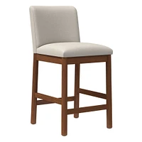 Hargrove Counter Stool, Yarn Dyed Linen Weave,  Alabaster, Dune