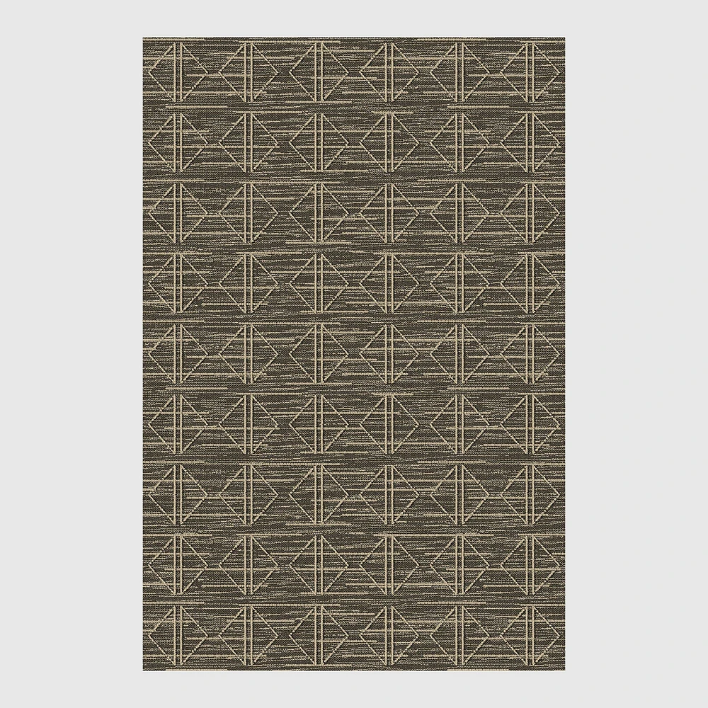 Diamonds Rug Serged Edge 6x9 Sisal