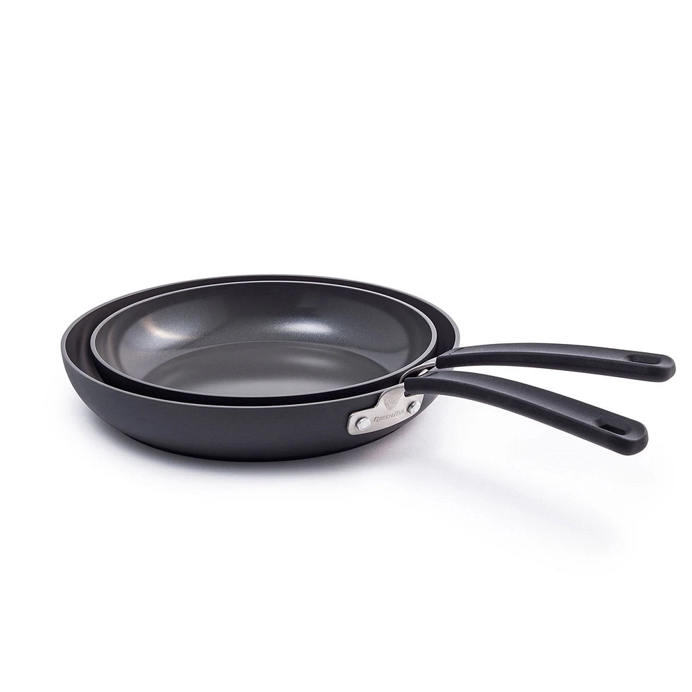 GreenPan™ Levels Ceramic Nonstick Stackable 2-Piece Fry Pan Set | West Elm