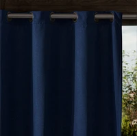 Outdoor Solid Grommet Curtain, Alabaster, 48x84