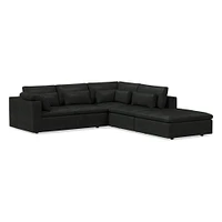 Harmony Modular 121" Left Multi Seat 4-Piece Sectional, Standard Depth, Saddle Leather, Nut