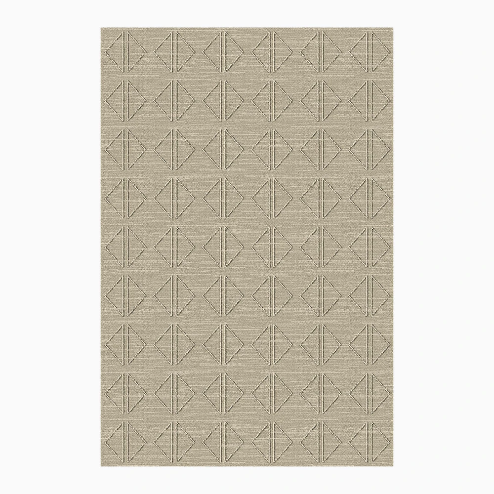 Diamonds Rug Serged Edge 6x9 Sisal