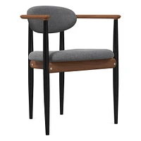 Edison Dining Arm Chair - Metal Legs | West Elm