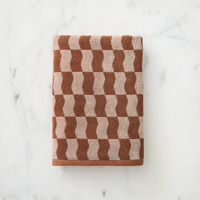 Wavy Block Towel, Bath Sage