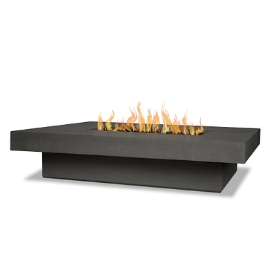 Concrete Lipped Rectangle Fire Table | West Elm