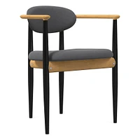 Edison Dining Arm Chair - Metal Legs | West Elm