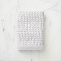 Plush Waffle Bath Towel, White