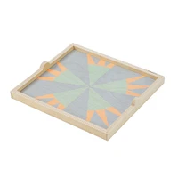 Wolfum Baltic Birch Square Tray, 12.25x11, Star Pastel