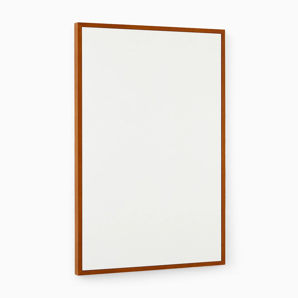 Thin Wood Rectangle Wall Mirror, Acorn, 24"Wx36"H