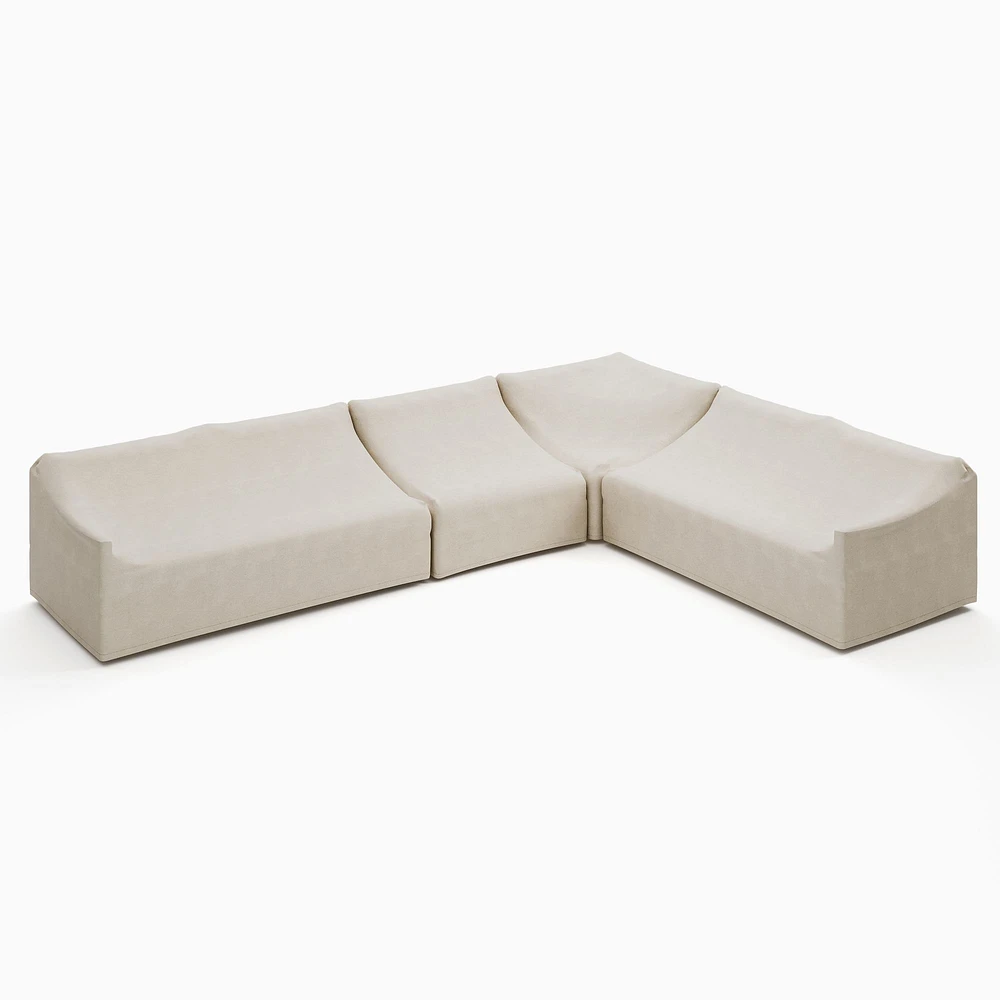 Hargrove Outdoor 4-Piece L-Shaped Sectional Protective Cover | West Elm