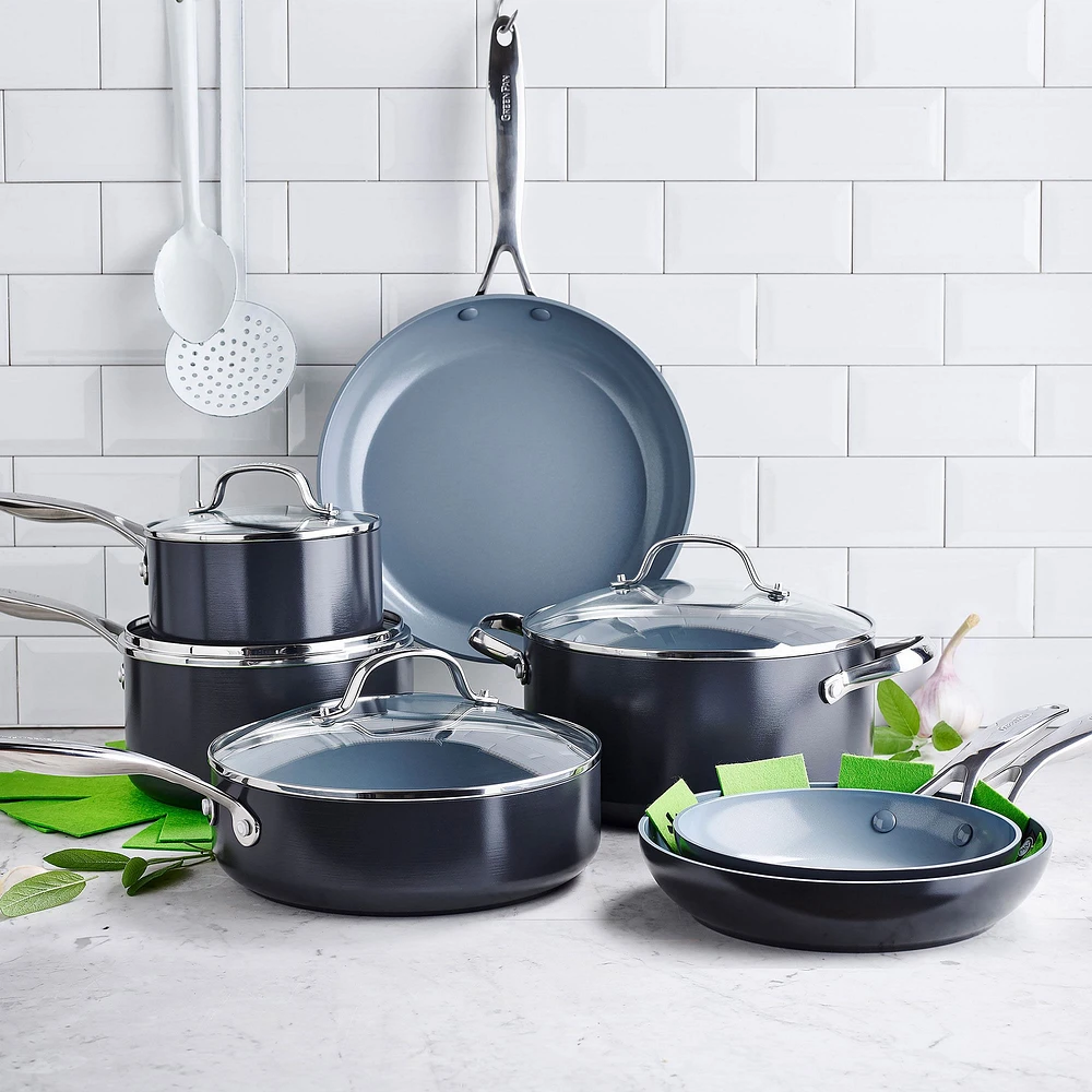 GreenPan™ Valencia Ceramic Nonstick 11-Piece Cookware Set | West Elm