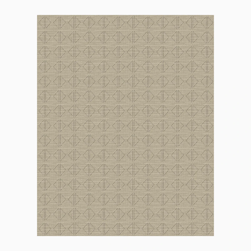 Diamonds Rug Serged Edge 6x9 Sisal