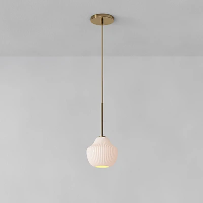 Sculptural Ribbed Pendant | West Elm