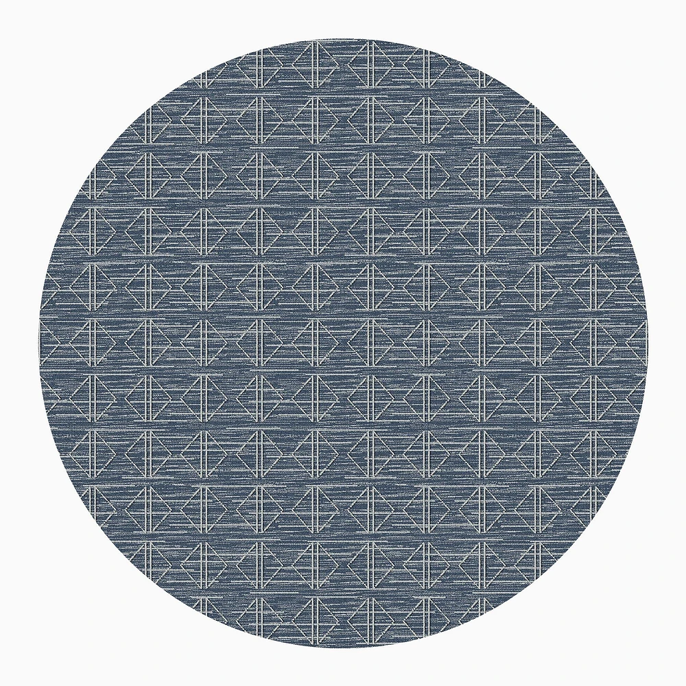 Diamonds Rug Serged Edge 6x9 Sisal